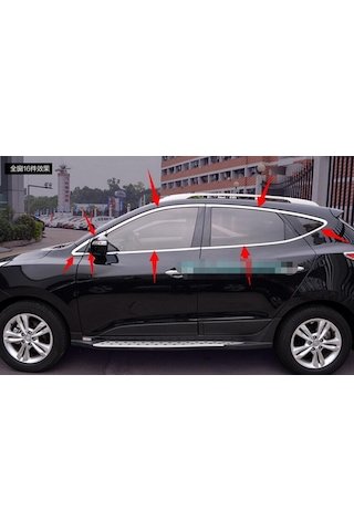 IMG-4472109255368123265.jpg Hyundai İx35 Cam Çıtası Çerçevesi Kromu Nikelajı Komple - Görsel 1