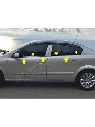 Opel Astra H Sedan Krom Cam Çıtası 2004 Sonrası 4 Parça