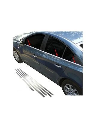 Chevrolet Cruze Sd Krom Cam Çıtası Tk 2009-2016 Arası 6 Prç Pasla N11.2955