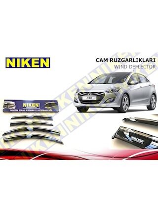 Hyundai I30 Cam Rüzgarlığı 4Lü Kromlu 2013-2016 Niken