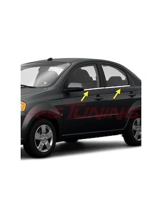 Chevrolet Aveo Hb Krom Cam Çıtası 2008-2011 Paslanmaz Çelik N11.5437