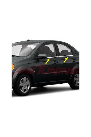 IMG-4916905403226089401.jpg Chevrolet Aveo Hb Krom Cam Çıtası 2008-2011 Paslanmaz Çelik N11.5437 - Görsel 1