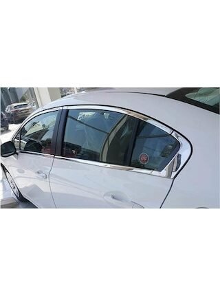 Honda Civic Fb7 için Dur Cam Çerçevesi Kenar Çıtası Krom Tam