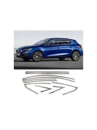 Seat Leon Mk4 Krom Cam Çerçevesi Set 2021- 10 Parça