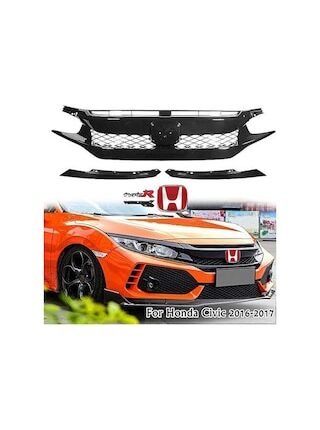 Honda Civic Fc5 Typer Ön Panjur ve Far Kaşları Siyah