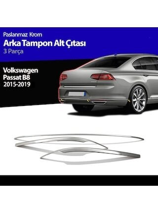 Volkswagen Passat B8 Arka Tampon Çitası Krom Nikelajı 2015-2018
