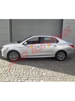 Citroen Elysee Krom Cam Çıtası 2012 Üzeri 4Prç Paslanmaz Çelik N11.4668