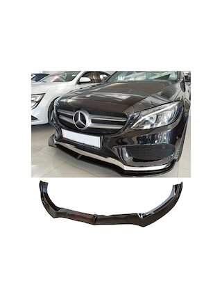 Mercedes W205 Ön Tampon Altı Lip Plastik Kulaklı Parlak Siyah N11.1438
