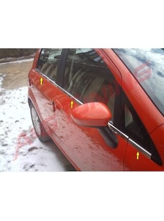 Fiat Punto Krom Cam Çıtası 2006 Üzeri 6Prç Paslanmaz Çelik N11.49