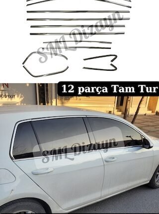 Volkswagen Golf 7 Krom Cam Çıtası Golf 7 Yan Cam Çerçevesi