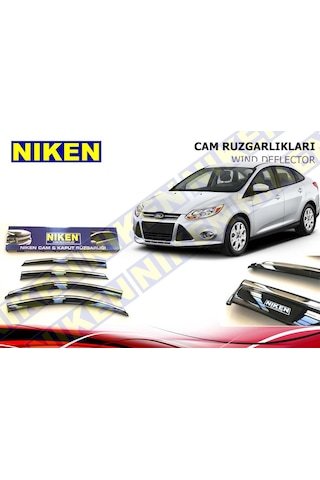 IMG-5675009107229674571.jpg Ford Focus 3 Cam Rüzgarlığı 4Lü Kromlu Hb-Sedan 2012-2018 - Görsel 1