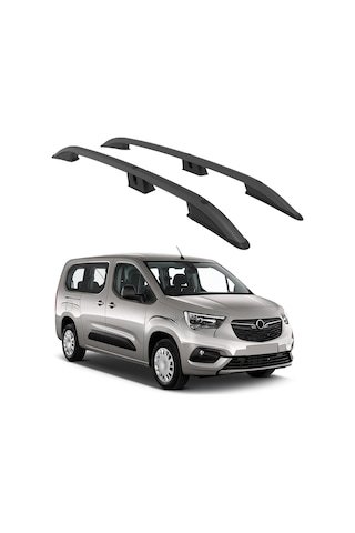 IMG-5841899529282445362.jpg Opel Combo E 2019-2023 Kısa Şasi Turtle Crown Tavan Çıtası Siyah - Görsel 1