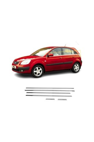 IMG-5962249950789570046.jpg Kia Rio Hb Kasa Krom Cam Çıtası 6 Prç 2006-2011 Arası Paslanmaz Ç - Görsel 1