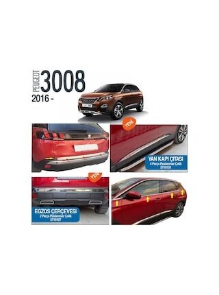 Peugeot 3008 Full Krom Seti Komple Nikelajı Kaplama