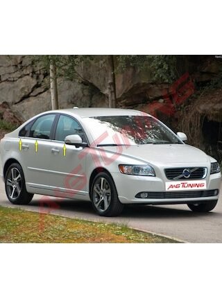 Volvo S40 Krom Cam Çıtası Takımı 2005-2012 6Prç Paslanmaz Çelik N11.4405