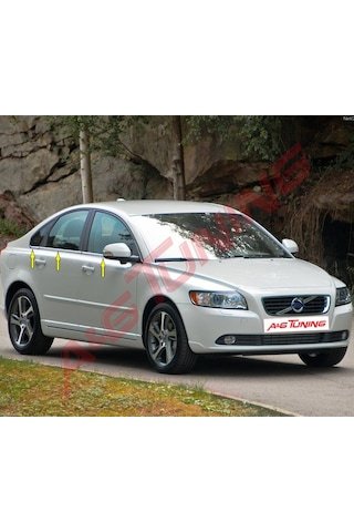 IMG-6100639532378001125.jpg Volvo S40 Krom Cam Çıtası Takımı 2005-2012 6Prç Paslanmaz Çelik N11.4405 - Görsel 1