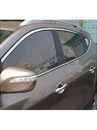 Autogp Hyundai İx35 Cam Çerçevesi Kenar Çıtası Krom Tamtur 16 Parça Agp-rz-2552