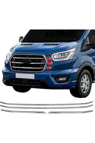 IMG-6131193668467024412.jpg Ford Transit Ön Panjur Çerçevesi Kromu Nikelajı 2019 Sonrası - Görsel 1