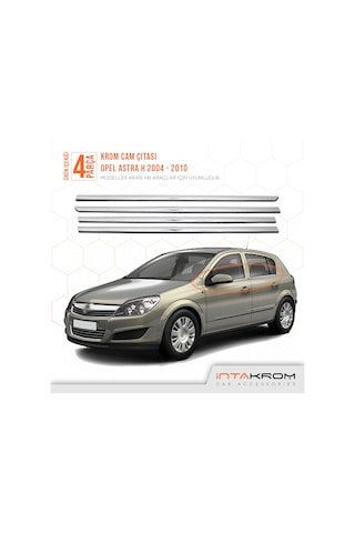 IMG-6238102873609580126.jpg Opel Astra H Hb Krom Cam Çıtası 4 Parça 2004 -2010 - Görsel 1