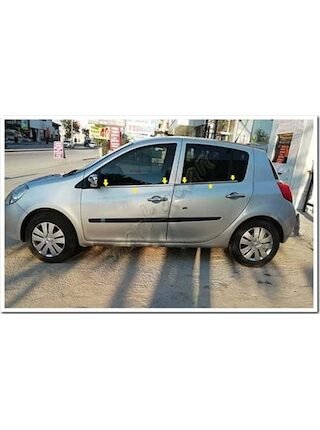 Renault Clio 3 Hb Krom Cam Çıtası 2006-2011 4 Parça Pasl