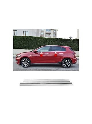 Fiat Egea Hb Krom Cam Çıtası Takımı Paslanmaz Çelik N11.4056