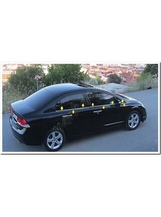 Honda Civic Krom Cam Çıtası 2006-2011 6 Parça Paslanmaz