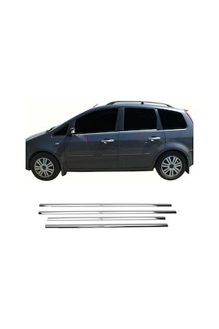 IMG-6452385878454317091.jpg Ford C-Max Krom Cam Çıtası Tk 2004-2010 4Prç Paslanmaz Çelik N11.4236 - Görsel 1