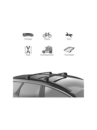 Opel Crossland 2020-2023 Turtle Air2 Ara Atkı Siyah