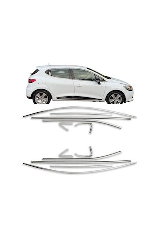 IMG-6496441531092990305.jpg Renault Clio 4 2012--2019 Cam Çerçevesi Krom 12 Prç. P.çelik - Görsel 1