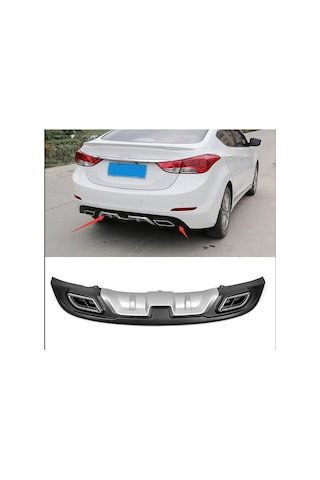 IMG-6510001025306502249.jpg Hyundai Elantra Difüzör 2014-2015 Arka Tampon Plastik - Görsel 1