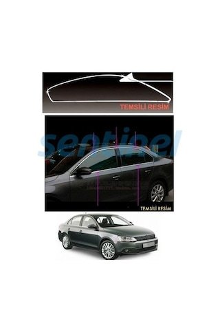 IMG-6534310241978768126.jpg Vw jetta cam çerçevesi kenar çıtası krom tamtur 2011+ - Görsel 1