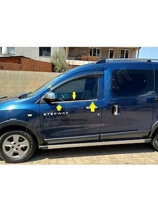 Dacia Dokker Krom Cam Çıtası 2012 Sonrası 2 Parça Paslanmaz Çelik