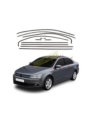 Vw Jetta Siyah Krom Cam Çerçevesi Set 2011 Sonrası 12 Parça