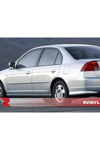 IMG-6618227031012694783.jpg Honda Civic Krom Cam Çıtası 2001 - 2005 4 Parça Paslanmaz Çelik - Görsel 1