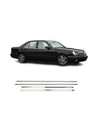 AG-Tuning Mercedes E Klasse W210 Krom Cam Çıtası 4 Parça 1995-2002 Arası Paslanmaz