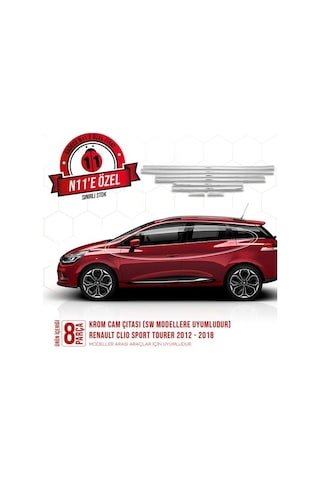 IMG-6732391064010262320.jpg Renault Clio 4 Sport Tourer Krom Cam Çıtası 8 Parça 2012-2018 N11.5128 - Görsel 1