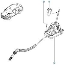 Dacia Sandero 2 ( Yeni Sandero ) Vites Kumanda Kolu + Teli 341083