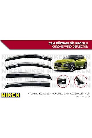 IMG-7277561310744155778.jpg Hyundai Kona Kromlu Cam Rüzgarlığı Niken 2018 Sonrası - Görsel 1