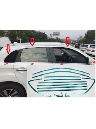 Mıtsubıshı Asx 2010 2017 Cam Çerçevesi Paslanmaz Çelik Krom