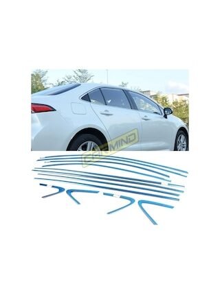 Toyota Corolla Uyumlu Krom Cam Çerçevesi Set 2019 Sonrası 12 Parça