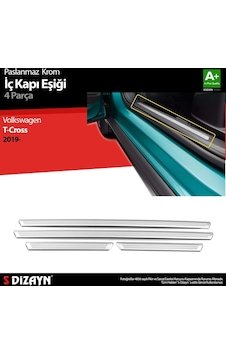 IMG-7380366638640456379.jpg Volkswagen T-cross Uyumlu Krom İç Kapı Eşiği 4 Parça. 2019 Üzeri Parça - Görsel 1