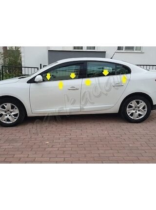 Renault Fluence Krom Cam Çıtası 2010-2016 4 Parça Paslan