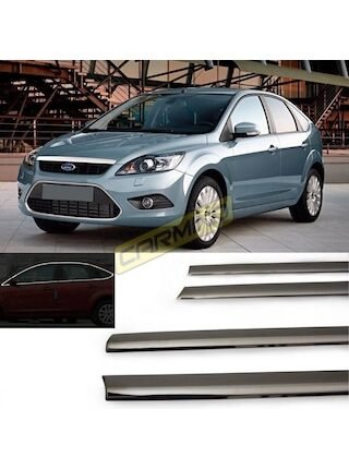 Ford Focus 2 Hb Siyah Krom Cam Çerçevesi 2005-2011 16 Parça