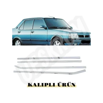 Fiat Tofaş Doğan Uyumlu Krom Cam Çıtası Paslanmaz Çelik 4 Prç Kalıpl