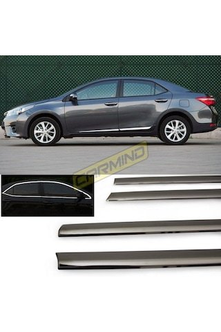 IMG-7670024757678254877.jpg Toyota Corolla Uyumlu Siyah Krom Cam Çerçevesi 2013-2018 14 Parça - Görsel 1