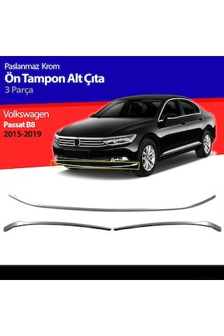 IMG-7675211679362177368.jpg Volkswagen Passat B8 Ön Tampon Çitası Krom Nikelajı 2015-2018 - Görsel 1