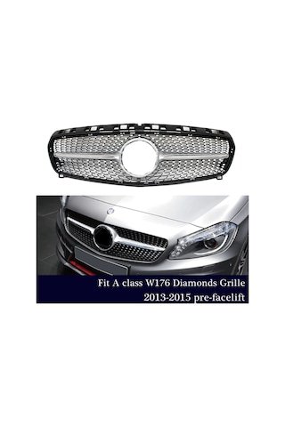 IMG-7713154231213234485.jpg Mercedes W176 A Serisi Diamond Ön Panjur Izgara 2012-2015 Arası - Görsel 1