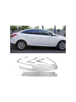 Ford Focus 3 Sedan Krom Cam Çerçevesi 2011-2017 16 Parça