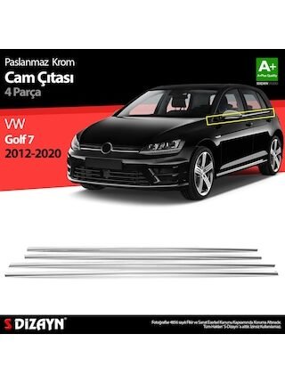 Vw Golf 7 Krom Cam Çıtası 4 Prç 2013-2020
