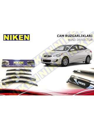 Hyundai Accent Blue Cam Rüzgarlığı 4Lü Kromlu Niken